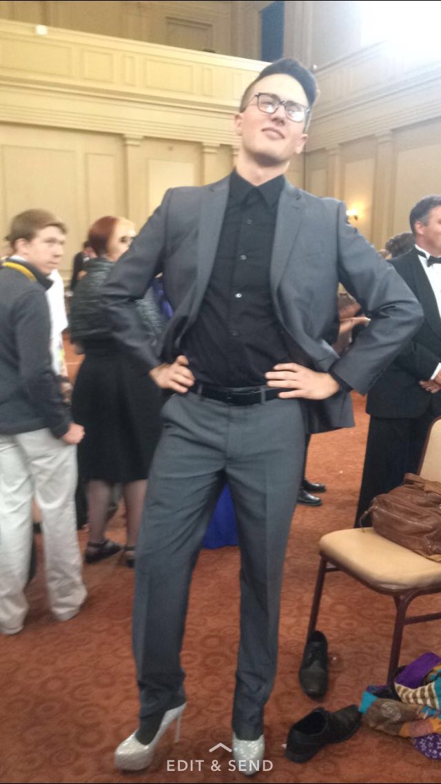 MaeganBella's tweet photo. Cinderfella himself spotted at Cappies @CHS_Choral https://t.co/SNS4ywpT3j