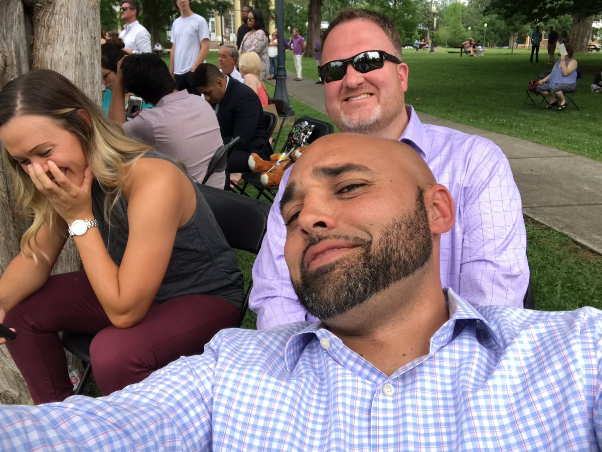 CoachP247's tweet photo. Here with the best of the best @coachtravillian @CoachKelleyMC at graduation. #Hot #Cups #GreatSpeech https://t.co/qARNMvVDVA