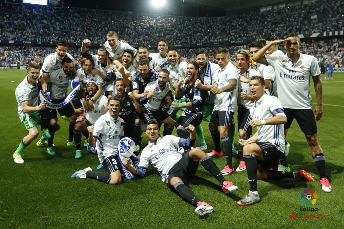 CompleteSports's tweet photo. CHAMPIONS! Ronaldo Fires Real Madrid To 33rd LaLiga Title - https://t.co/xH8gAA978f https://t.co/wJYVFGFDF2
