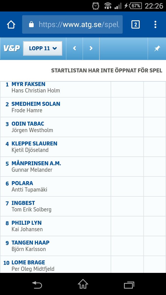 JessicaLindgre1's tweet photo. Saknat startlistan till Elitkampen här på Twitter. Kallblod 💪 Elitkampen en gång om året 😀 https://t.co/zwdpSGl1fj