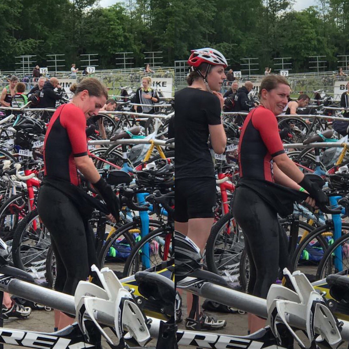 HannahVaughan91's tweet photo. When you can't get your damn wetsuit off over your watch 😩 #fitface #struggle #triathletesproblems https://t.co/LkQ46QEcOU