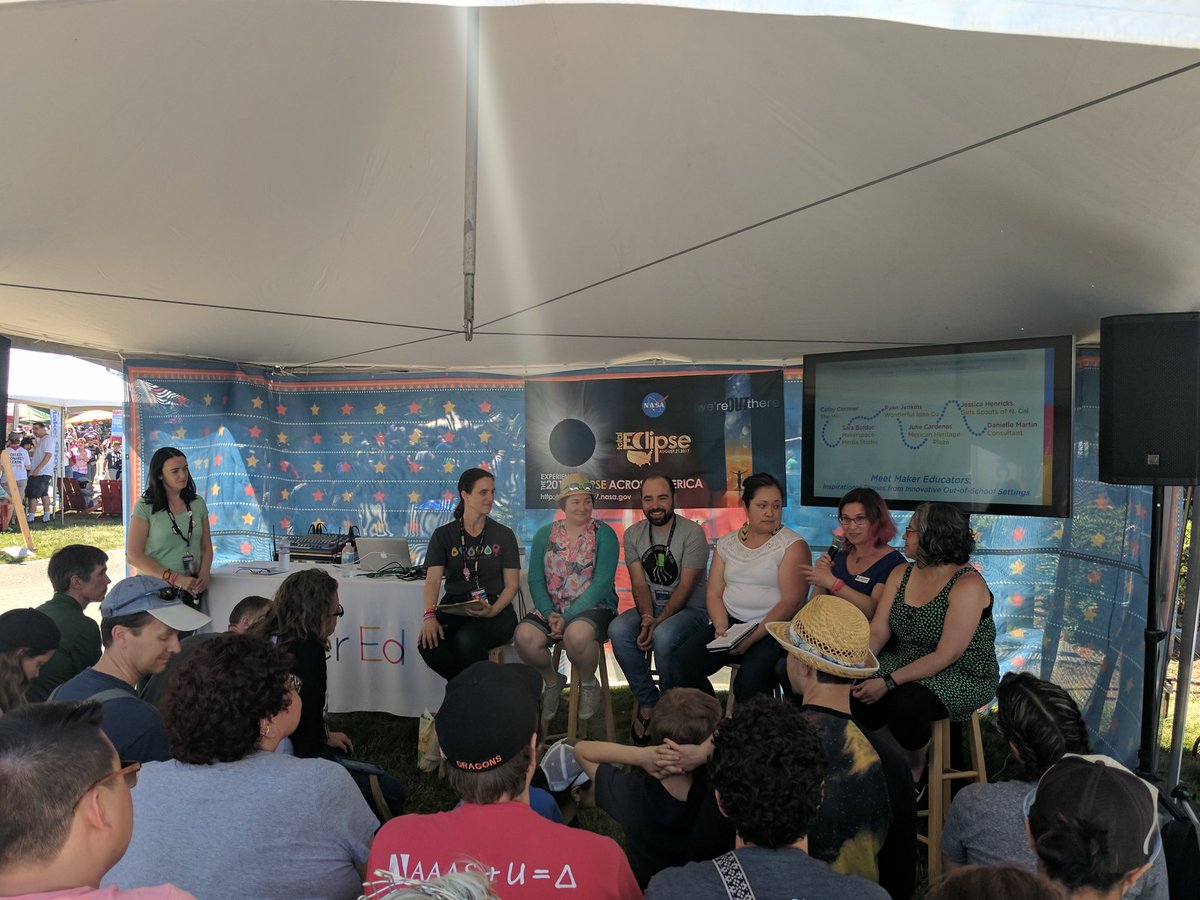 dwk1rk's tweet photo. Out of school #makered inspirations at #makeredstage! #MFBA17 #MakerFaire @ryanejenkins @JessH https://t.co/nbE309ViZU