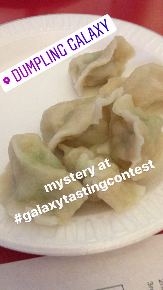 fuelgrannie's tweet photo. #foodie heaven @ #galaxytastingcontest at #dumplinggalaxy with the #dumpling guru himself @JeffOrlick #flushing #queens #dumplings #nom #nyc https://t.co/cfFwabfoBE