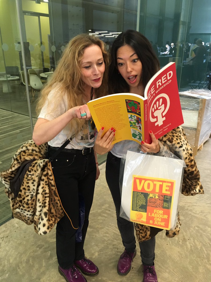 ladiesotpress's tweet photo. Today at #offprint2017, reading our star pick of books: See Red Women's Worksop, a book of activist posters by the feminist collective! 😍😍 https://t.co/YJkrvXgE9u