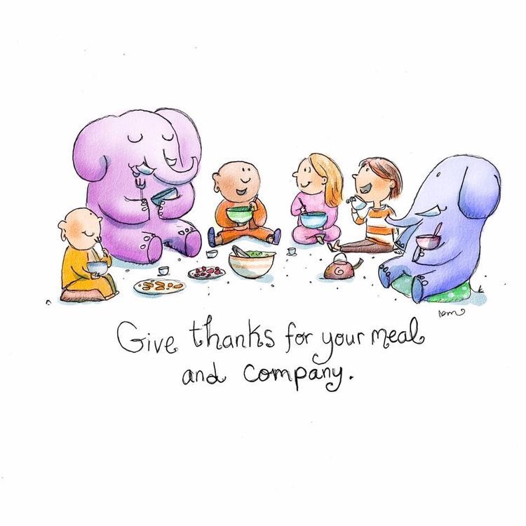 actionhappiness's tweet image. Give thanks for your meal and the people you share it with