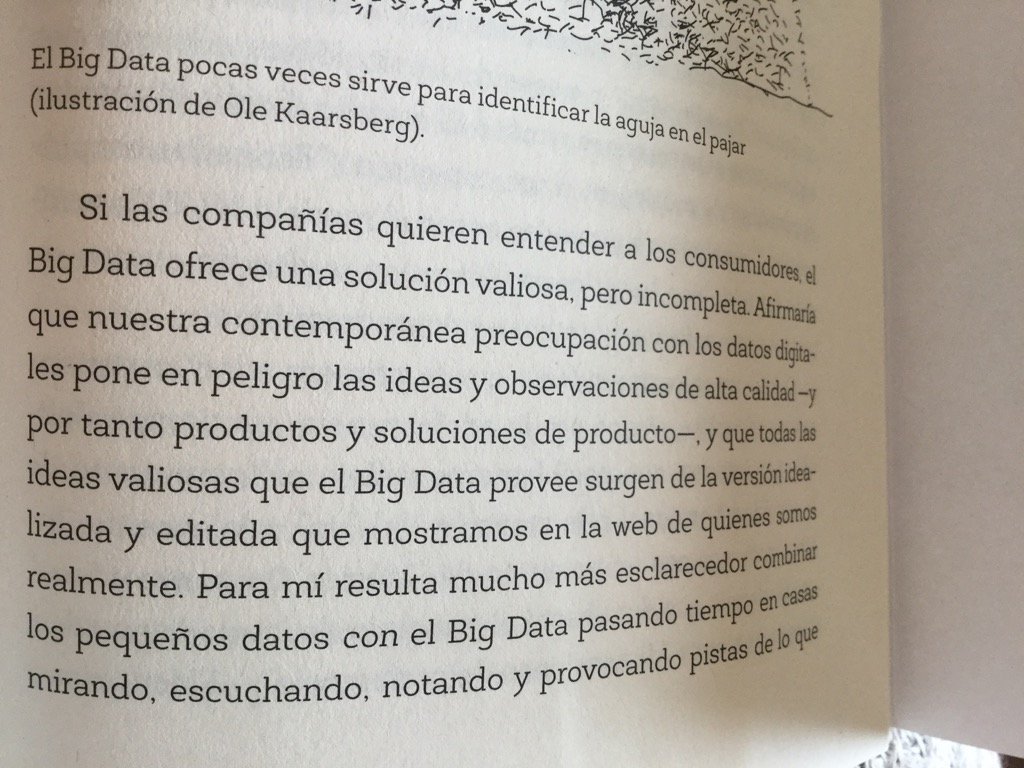 CastanoCatalina's tweet photo. Complementar BigData conociendo a los consumidores más allá de la realidad editada de las redes sociales. #smalldata https://t.co/Rf7FqXkaqz