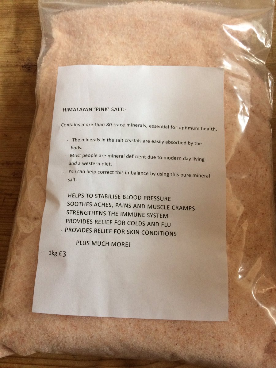 honeybeesidr1's tweet photo. Stock up on your Himalayan pink salt from sunnah food on Facebook. Only £3/kg + pnp. Table salt = anti-caking agents a no no #rammadhan https://t.co/Ji3Bwp5iKp