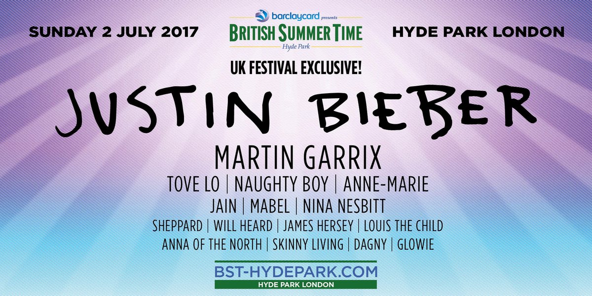 ninanesbitt's tweet photo. Morning. I'm supporting @JustinBieber at Hyde Park on 2nd July. Yay. https://t.co/m3XHnLJuYH