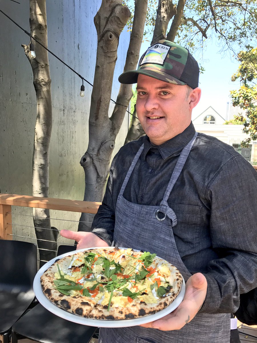 JSFashionista's tweet photo. BLOWN away by my @contradasf #brunch. ❤️ the stunning deck vibe &amp; Chef Jason's amazing #eats!! French toast, bfast pizza &amp; eggs Benedict https://t.co/PYUJy2Dwdl