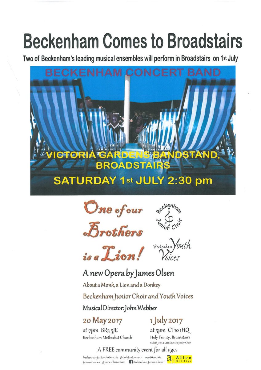 <a href="/WOBroadstairs/">What'sOn Broadstairs</a> We had our debut of the new Childrens Opera last night and it was a "Roaring" success. Please come and see us on July 1st