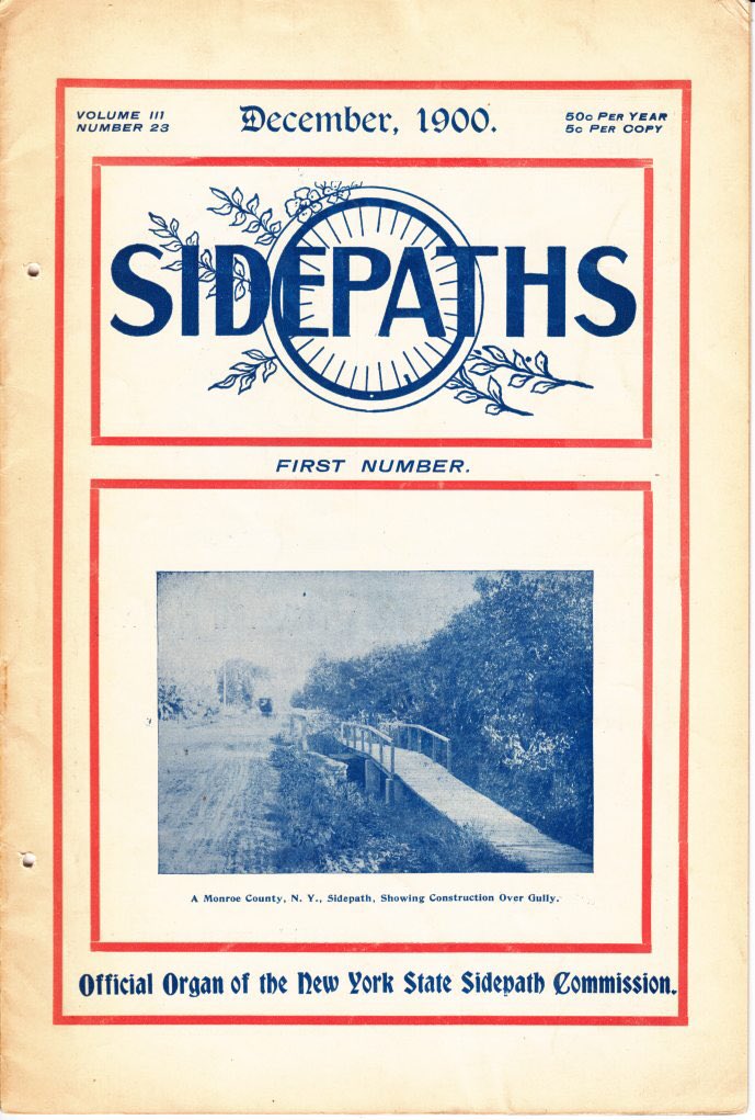 Sidepaths Magazine had a national circulation of 5,000, "published in America's bike capital: Rochester, N.Y."  http://www.peopleforbikes.org/blog/entry/historian-uncovers-the-forgotten-protected-bike-lane-boom-of-1905