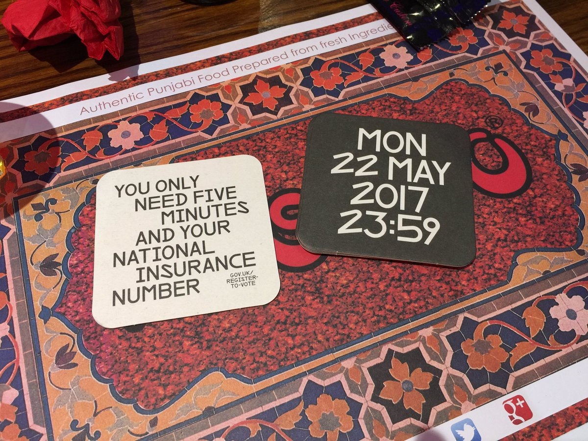 imjoshlake's tweet photo. #RegisterToVote beer mats made by @OliverLong_ &amp; @lizziemtreid 👊🏻 https://t.co/YQQquIZSRq