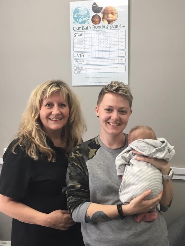 We had a special visitor today -
Baby Cassian and his mummies. 💙Here is mummy Gemma holding our special guest with our scan buddy Caroline x