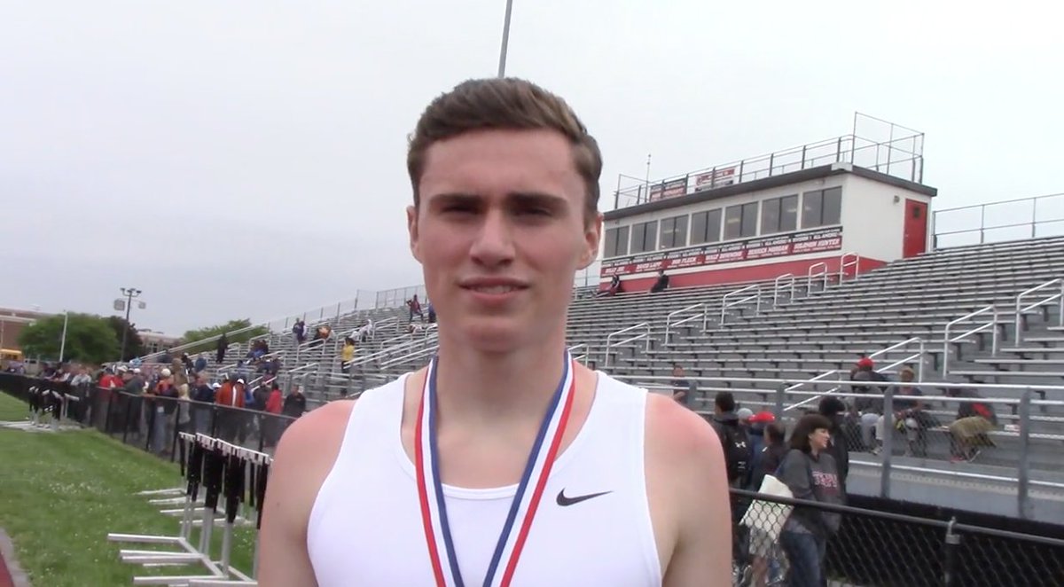 PennTrackXC's tweet photo. Shanahan's Josh Hoey talks after winning the 800 and anchoring the winning 4x400 at #District1Champs. Interview: https://t.co/UUprH9NGKg https://t.co/LHUsdxDc7e