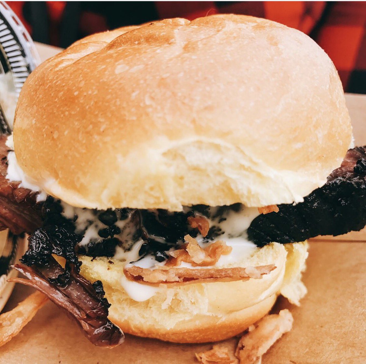 FoodieSplurge's tweet photo. The Brisket Slider at @txjacksbarbecue during @TasteArlington was one of our absolute FAVS! We'll see you soon for sure! #BBQ #Arlington https://t.co/jujtkssRzM