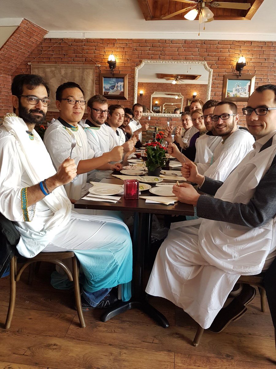 onurbon's tweet photo. Reenacting the dining philosophers problem with @akatov, @SamirTalwar et al. https://t.co/nXynZVqx24
