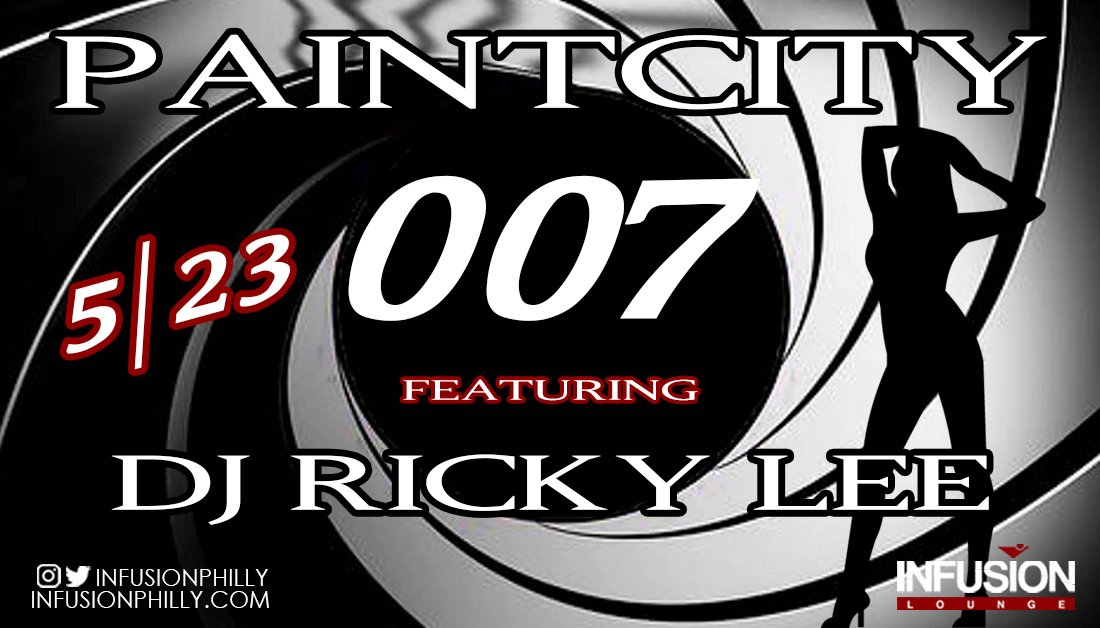 InfusionPhilly's tweet photo. "It's shaken, not stirred" Come to Infusion Lounge this Tuesday and for our Paint City James Bond Theme 5/23, featuring DJ Ricky Lee! https://t.co/nwkNArvV5p
