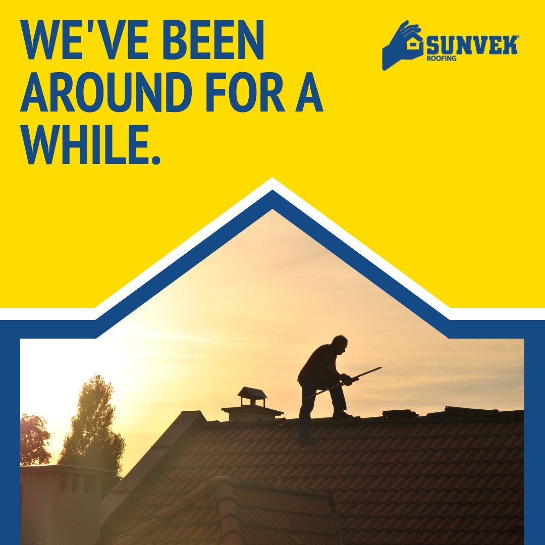 sunvekroofing's tweet photo. Our highly trained team has over 25 years of experience! Give us a call. https://t.co/RQximgf7QT #Sunvek #TrustSunvek #RepairLocal https://t.co/e5xFT4Qt0n