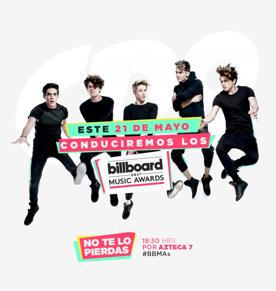 CD9's tweet photo. ¡En 30 minutos comienza la transmisión! ¡No se lo pierdan por @AztecaSiete! @BBMAs #BBMAs https://t.co/eWz8he9sz7