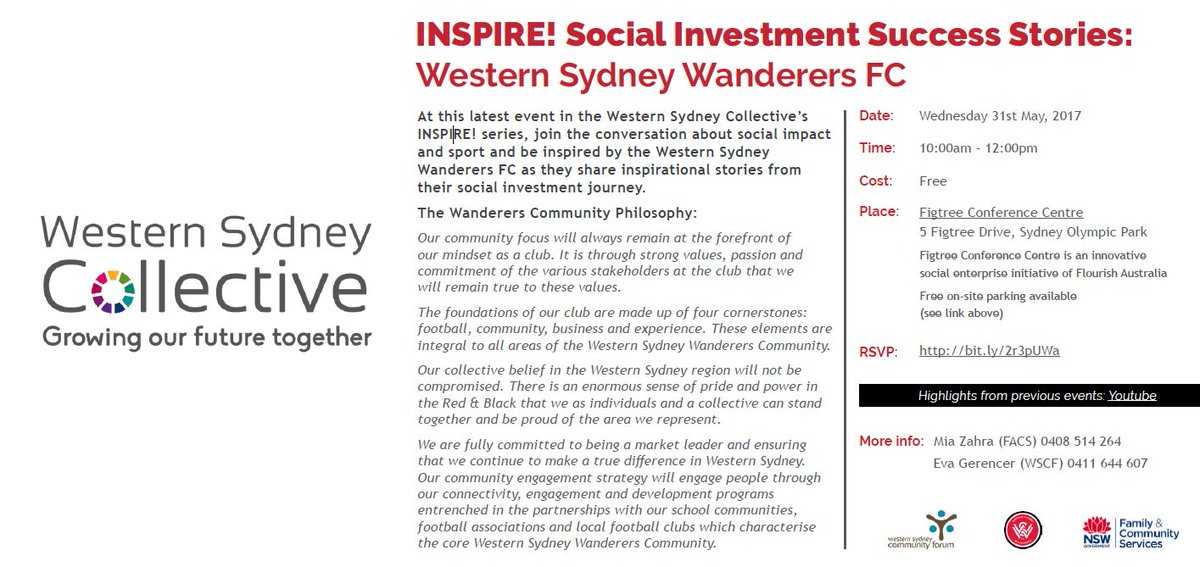 WS_Collective's tweet photo. Last week to register for our event on #SocialImpact &amp; #Sport featuring the @wswanderersfc on 31 May https://t.co/i5lR8AOi3Q https://t.co/VGxS0pnuSm