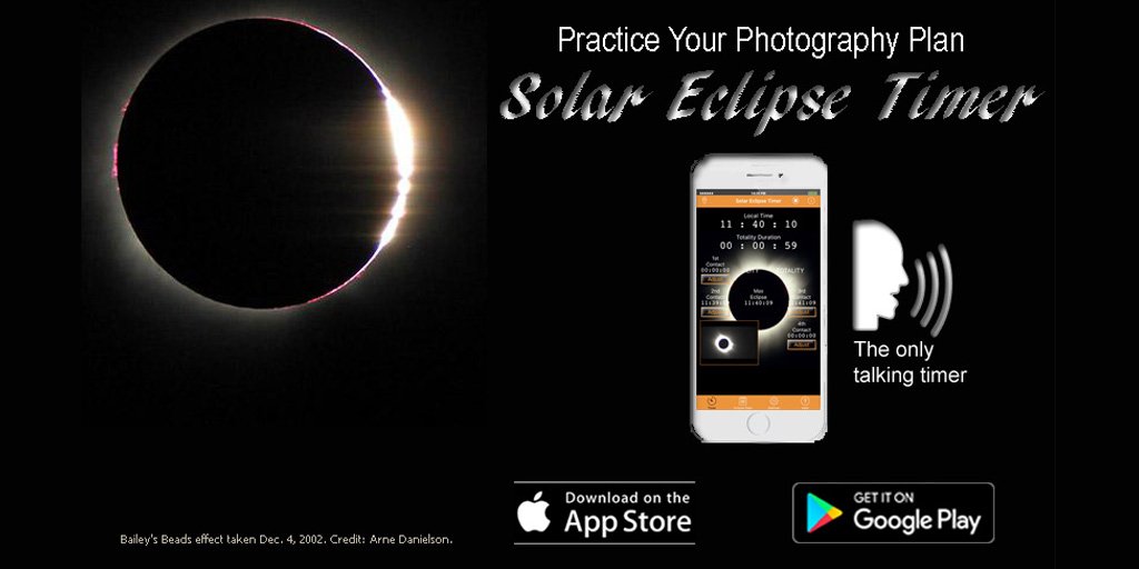 eclipse_timer's tweet photo. Want 2 capture Baily's beads? Use this apps built-in video 2 practice your photography plan https://t.co/RlEKd7YRtH https://t.co/5LvMEKYb6S