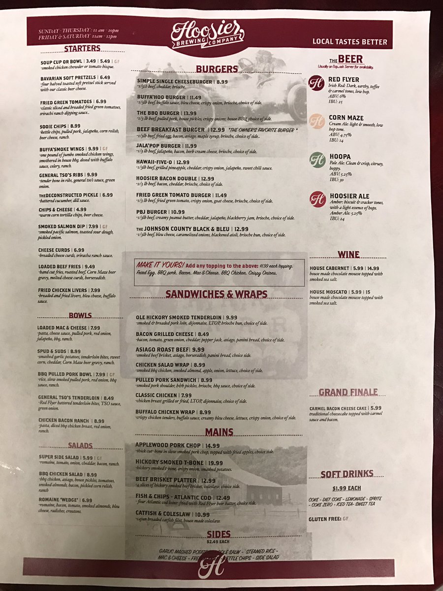 Come check out our new menu! 
Don't forget to grab a pint before you leave! 🍻