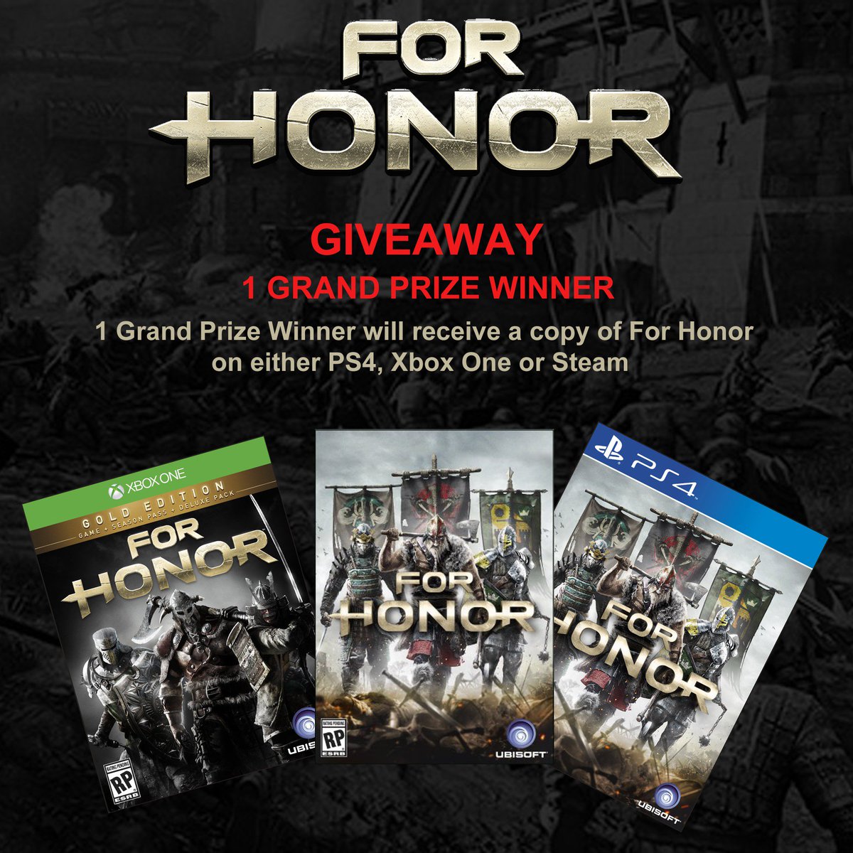 Damnlag's tweet photo. Enter to win a copy of #ForHonor for your choice of Xbox One, PS4 or PC. Here's how to enter - https://t.co/wB68GCX7Rz https://t.co/OWo3xxWIZN
