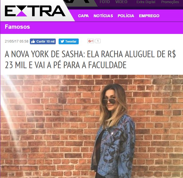 DoctorHarter1's tweet photo. Emilly aluga apto. por R$ 11 mil no RIO.Já a Sasha paga R$ 11,5 mil de aluguel em NY. CONCLUSÃO: Emilly e Sasha tem o mesmo saldo bancário. https://t.co/Ze6bR2Ecfm