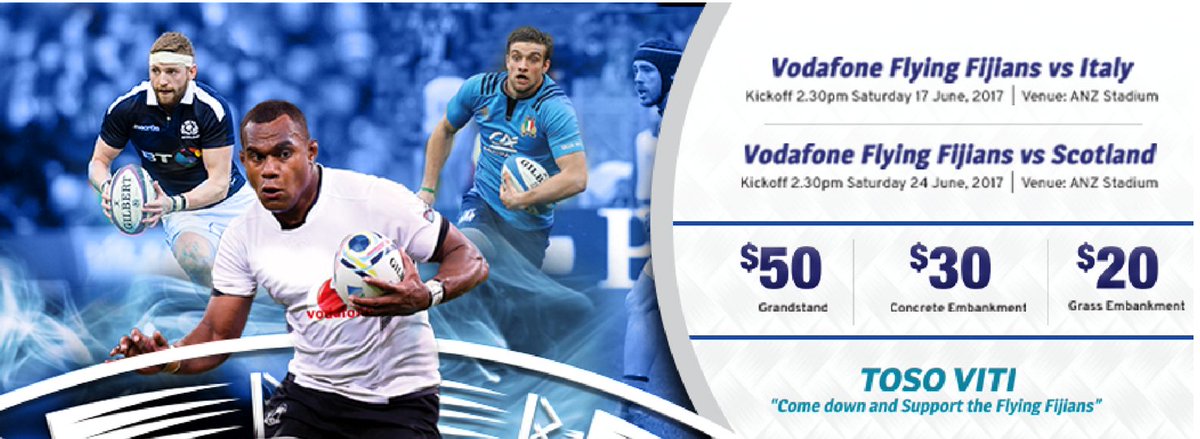 fijirugby's tweet photo. Come and support your team.
#flyingfijians #pnc2017 #junetestt https://t.co/S69VBBOk02