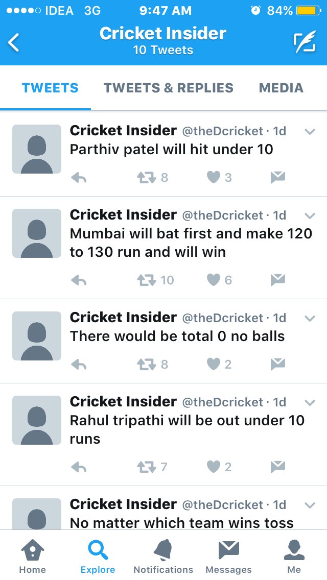 vinit8108's tweet photo. @SirJadeja This series of tweets thus making sense,isnt it?? #IPL2017 #IPLfinal #RpsvsMi #mivsrps @theDcricket #CricketInsider #FixedGames https://t.co/8tMIfkpc9E