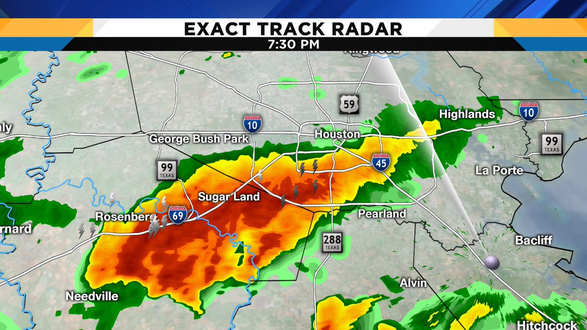Storms approaching the West Loop, Sugar Land. Moving quick so not a