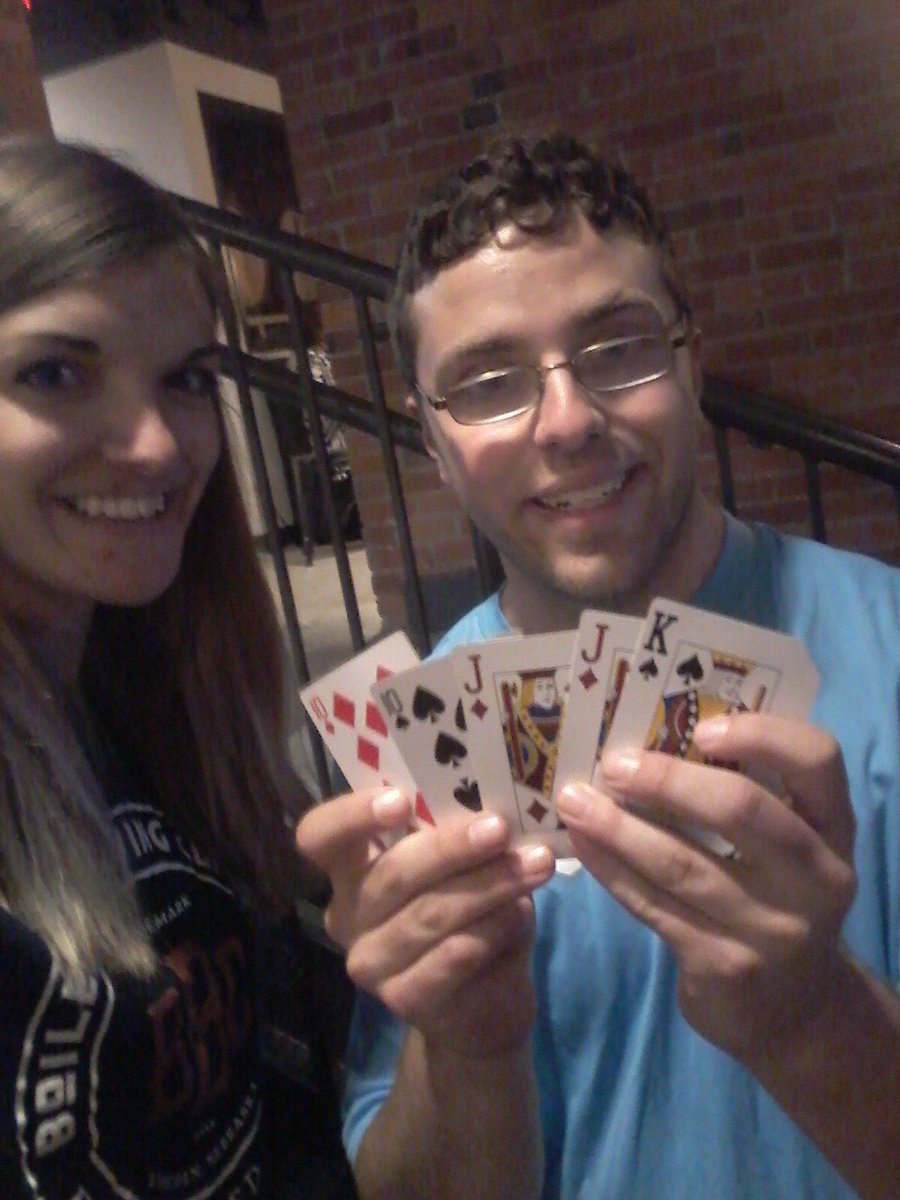 gregdegir's tweet photo. @lnkbeerweek #BicylePoker Two pair: two jacks, two 10s, King-high https://t.co/D2W1wOUODh