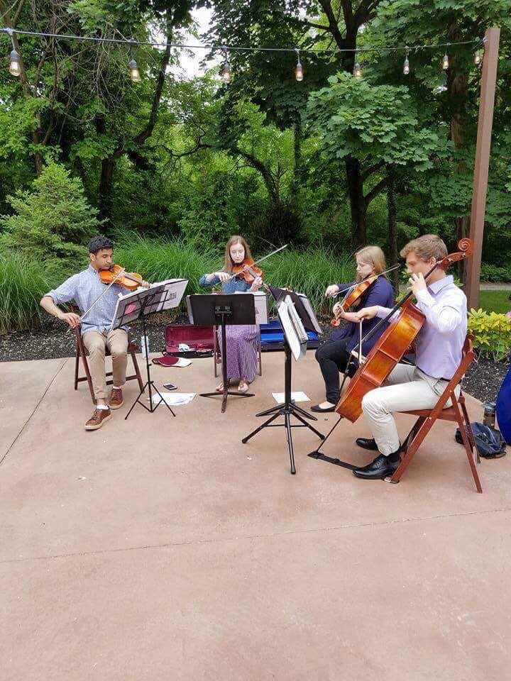 MASH string quartet playing in a wedding for an MASD orchestra alumnus this weekend. Full circle. 🎻🎶❤️