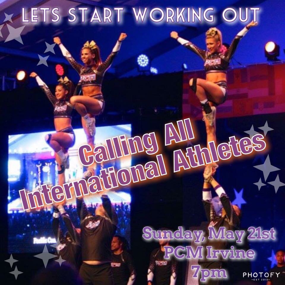 PCMCheer's tweet image. Just a reminder to come to open level 5 practices tonight at our Irvine location!!