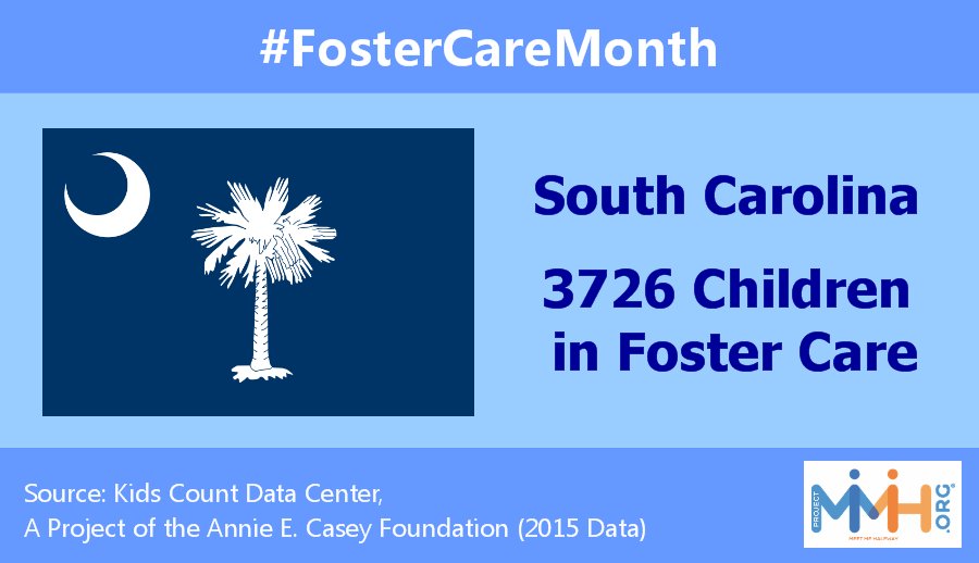 ProjectMMH's tweet image. #SouthCarolina - 3726 children in foster care. South Carolina #fostercare and #adoption info: adoptuskids.org/adoption-and-f… #FosterCareMonth