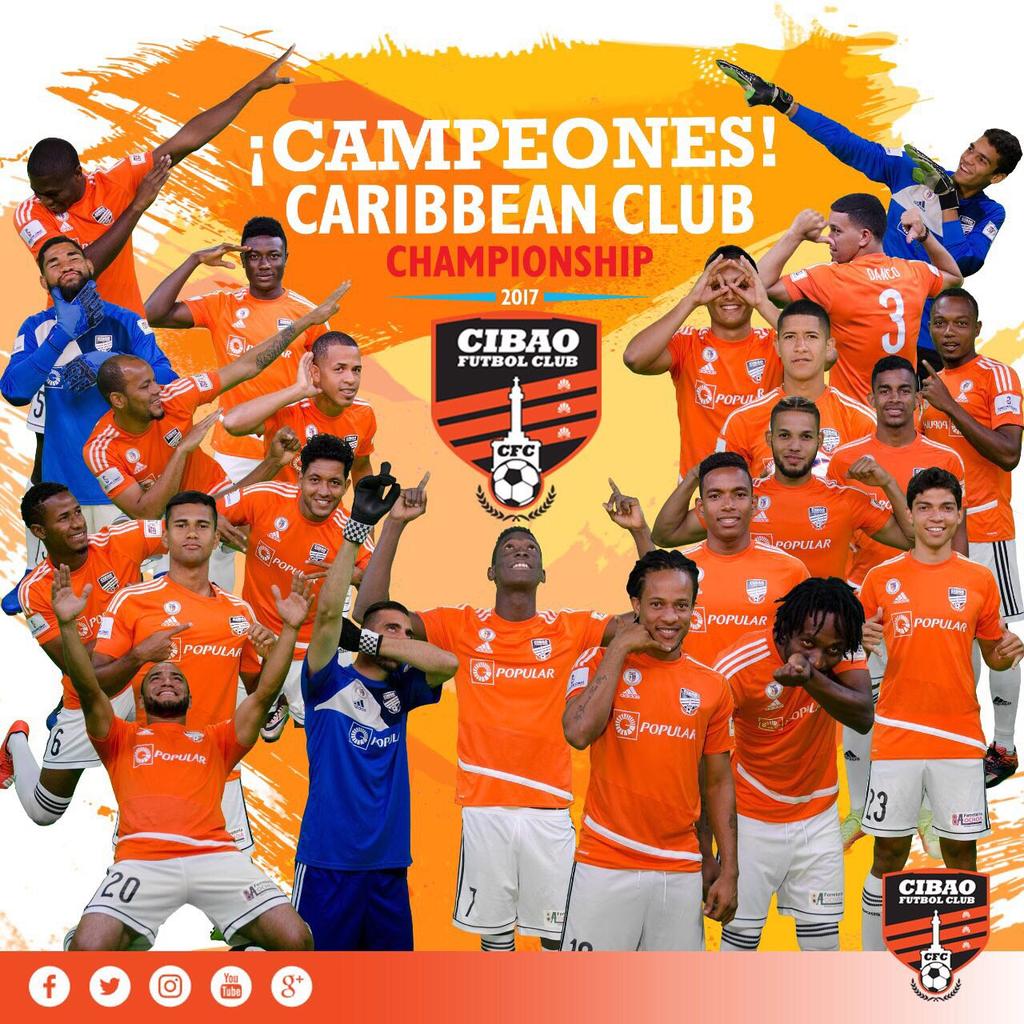 OyMFCRD's tweet photo. Felicidades para @CibaoFC ¡Campeones del #CaribbeanClubChampionship! ¡Arriba República Dominicana! #OyMFC https://t.co/rtYSSeiO5P