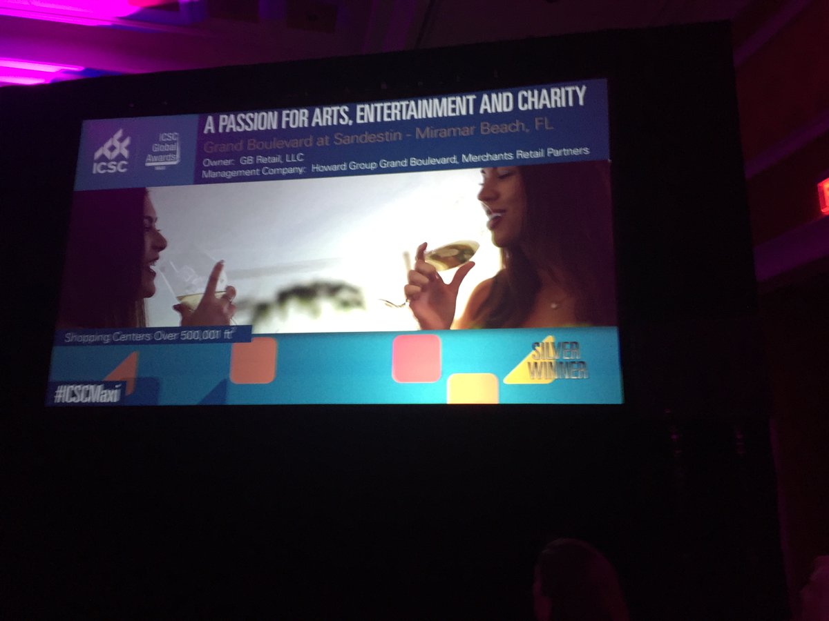 LeaseGrandBlvd's tweet photo. #ICSCMaxi UPDATE: Our Coastal Culture Program took home SILVER for Cause Related Marketing for Shopping Centers Over 500k SF! Thanks, @ICSC! https://t.co/1Zrs4067rV