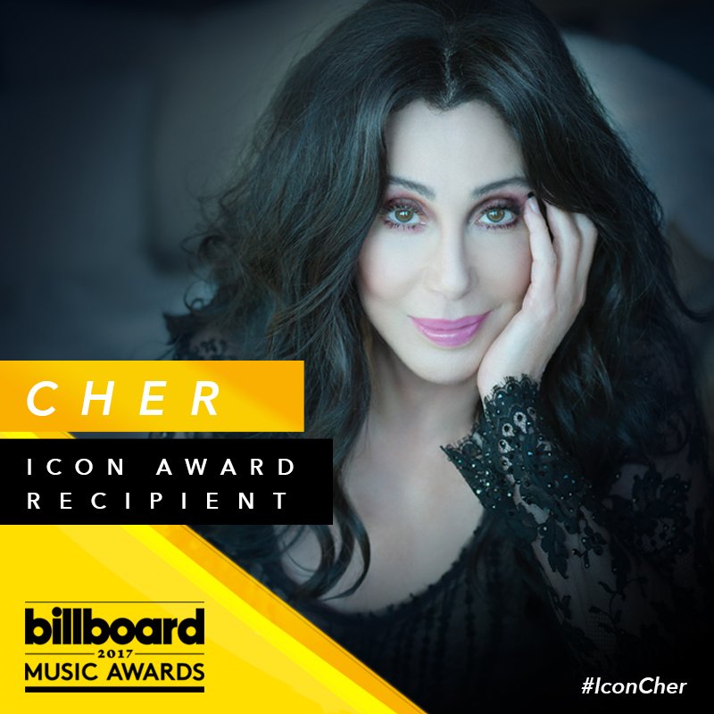 BBMAs's tweet photo. An actual icon. Congratulations to the unforgettable @cher. ✨ #IconCher https://t.co/LsbajvPCH8
