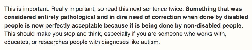 txchoices's tweet photo. Aiyana Bailin in @thinkingautism re #fidgetspinners, people with #autism and the right to "stem". https://t.co/k68MWKLDd5 #TxChoices https://t.co/mxBvl5kyhS