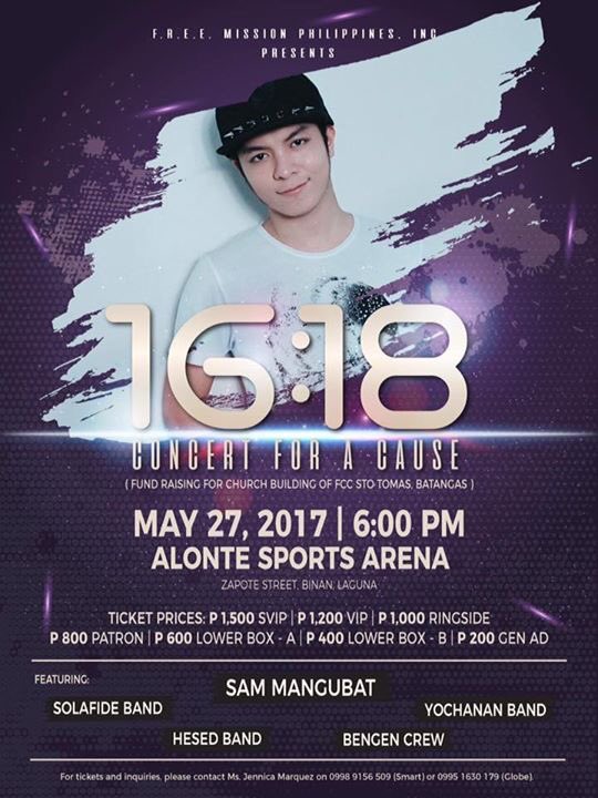 SAMNationDavao's tweet photo. @sammangubat 's 1st featured concert. Grab na po kayo ng tickets angels malapit na malapit na po #16:18 #concertforacause https://t.co/unE0W016Ma