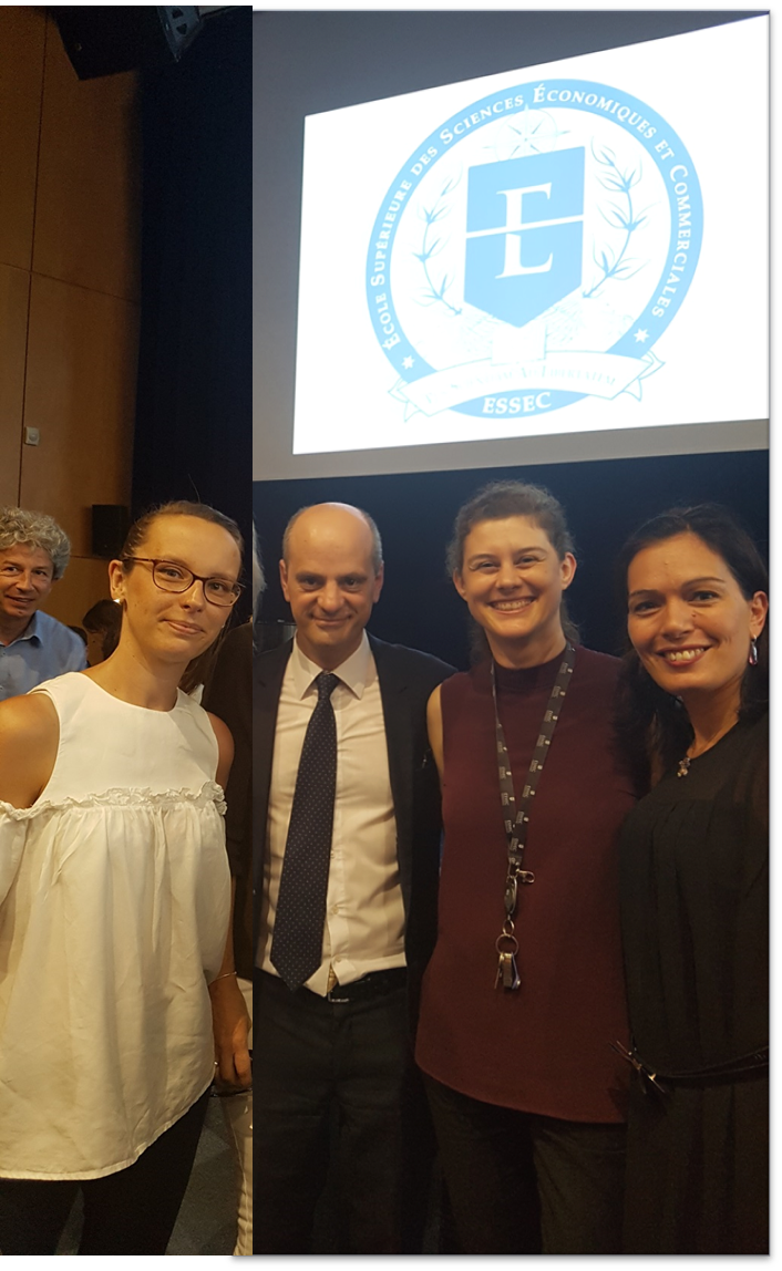 CampagneCC's tweet photo. Emue par le discours d'adieu de @jmblanquer à l'@essec aujourd'hui. Le BBA avec notre nouveau Ministre. Beaucoup de fierté ! https://t.co/VG8YdqGO71