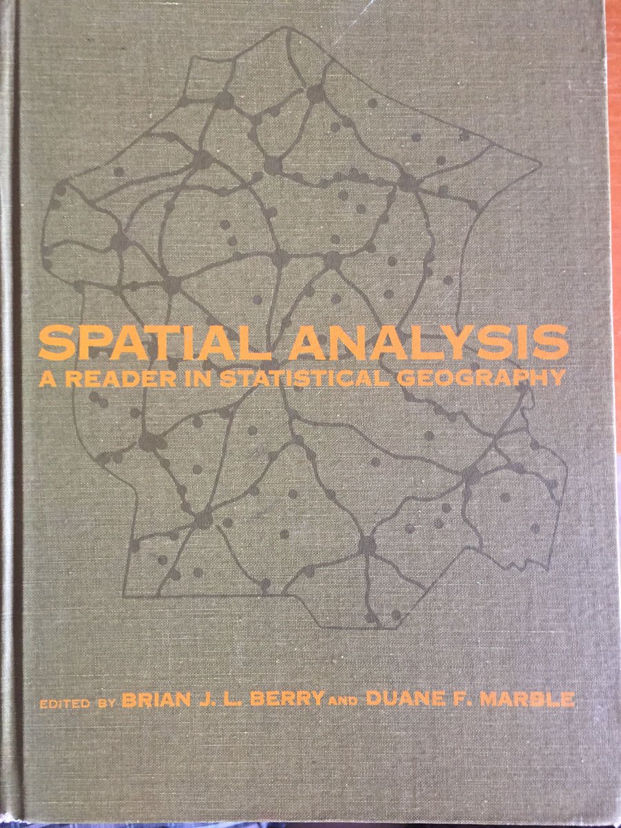 0mgould's tweet photo. Skimming this 1968 Spatial Analysis text, many of the topics have NOT gone out-of-date. https://t.co/rDef3qd1R6
