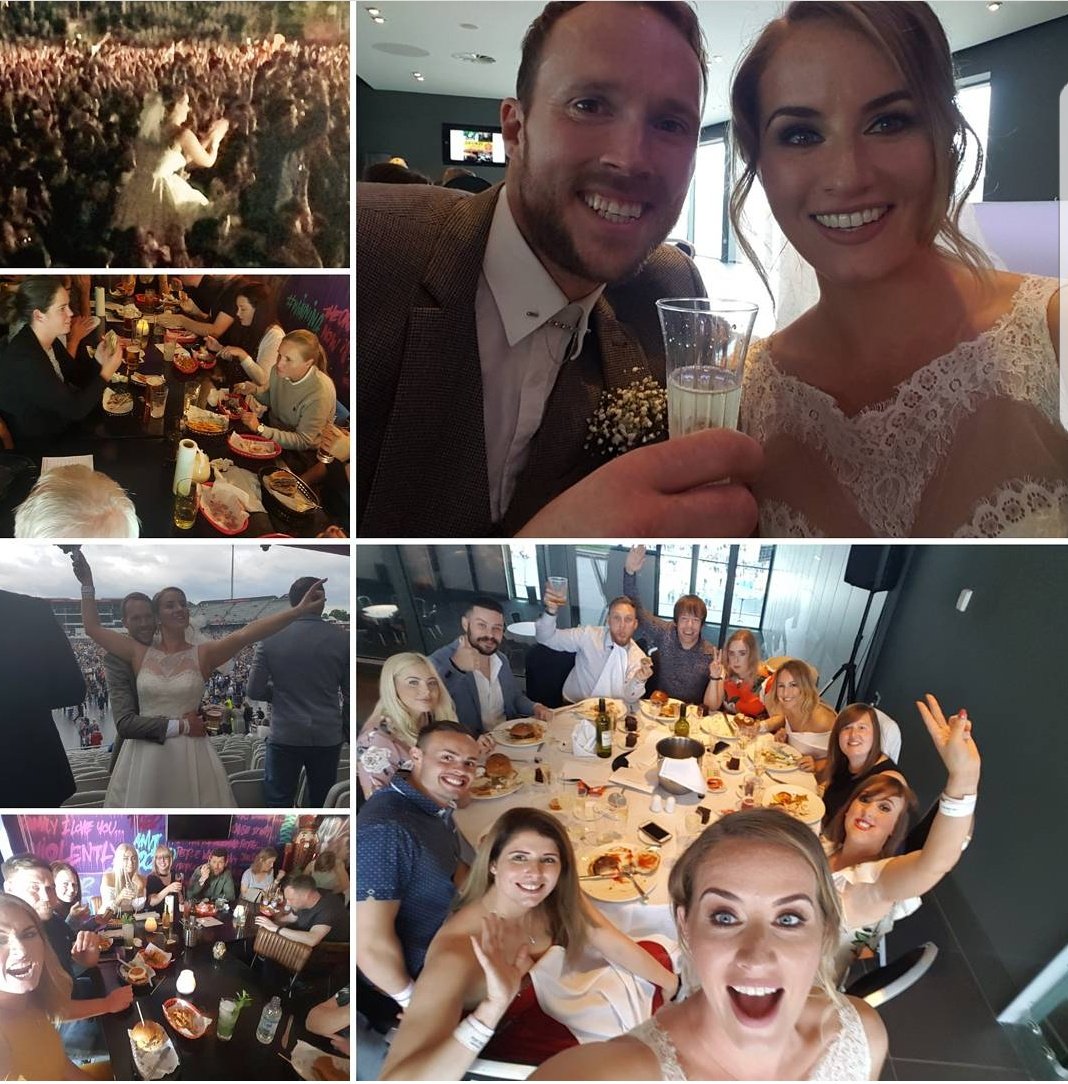 AbbyClareT's tweet photo. It's official we're hitched.
In Our Favourite City
With Our Favourite People 
Alongside Our Favourite Band https://t.co/UvjJxnDVYK