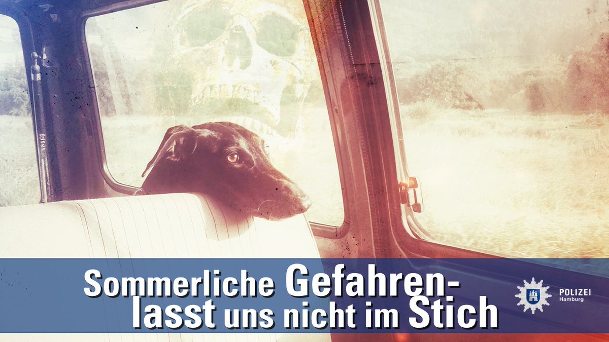PolizeiHamburg's tweet photo. Lasst uns nicht im Stich 🔥
Sommerliche Gefahren für Mensch und Tier. Passt auf eure Liebsten auf https://t.co/99p9chmlVX https://t.co/11cHjPwQ3D