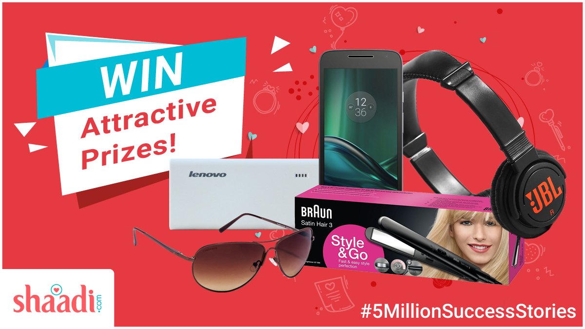 ShaadiDotCom's tweet photo. There's no fun in participating in the mega contest alone. Tag all your #contest loving friends for tomorrow's #5millionSuccessStories 😍 https://t.co/2k0wVsNXl7
