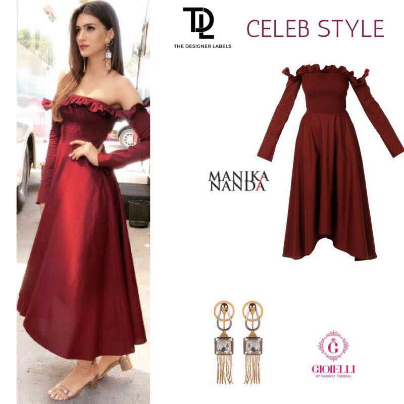Love how <a href="/kritisanon/">Kriti Sanon</a> sizzles in this Dress from Manika Amanda and Earrings from Gioielli💥 bit.ly/2jrKJKh <a href="/manika_nanda/">labelmanikananda</a> #celebstyle