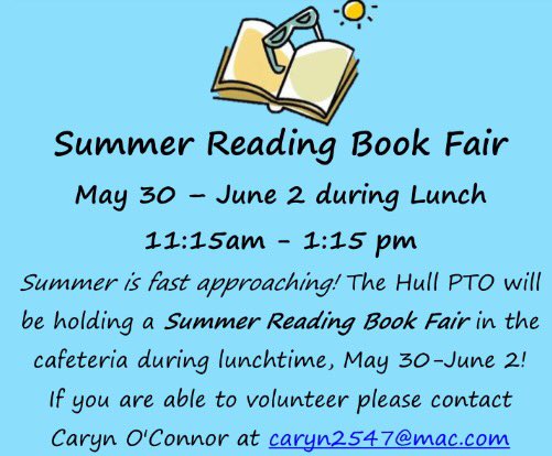 <a href="/LMJacobsSchool/">Jacobs School</a>  <a href="/HullMaPTO/">Hull Ma PTO</a> Buy books for summer reading!