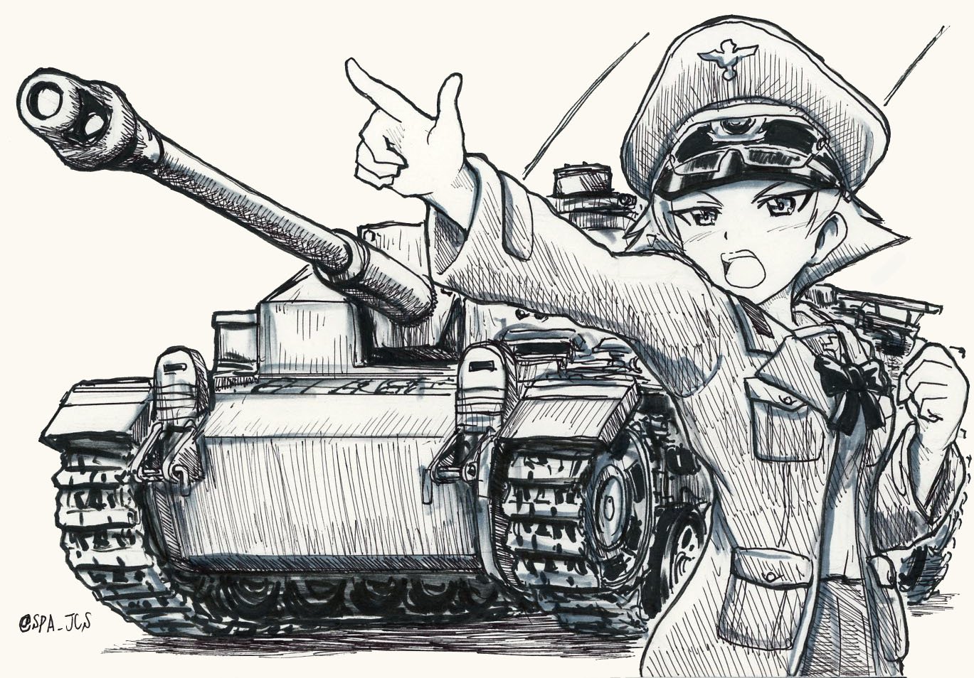 Танкистки рисунок