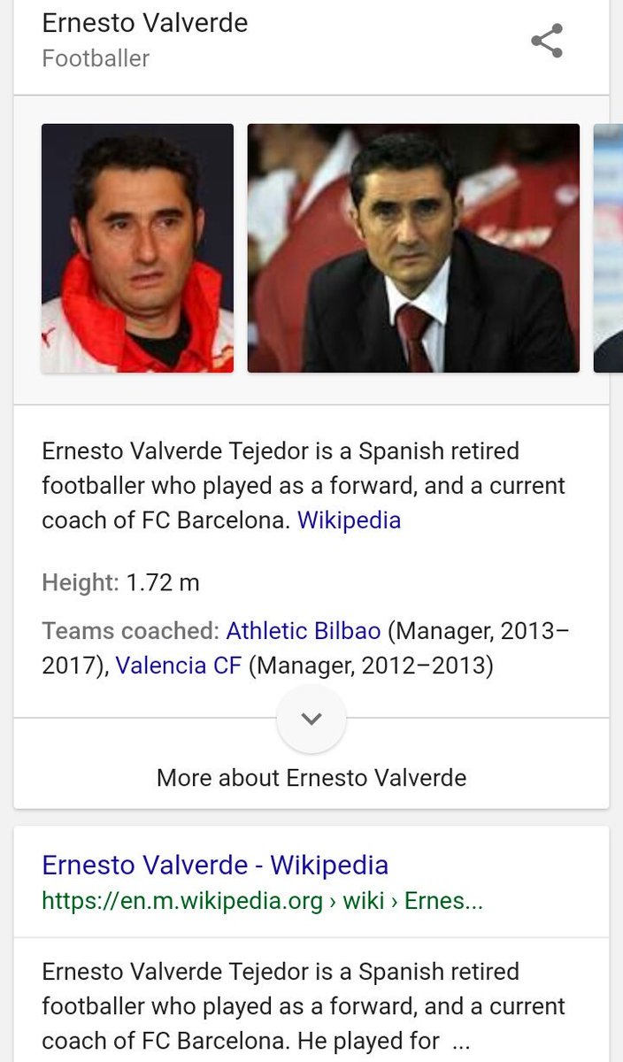 RESMI: Ernesto Valverde kini menjabat sebagai pelatih FC Barcelona.

....

Versi Wikipedia 😂😂😂