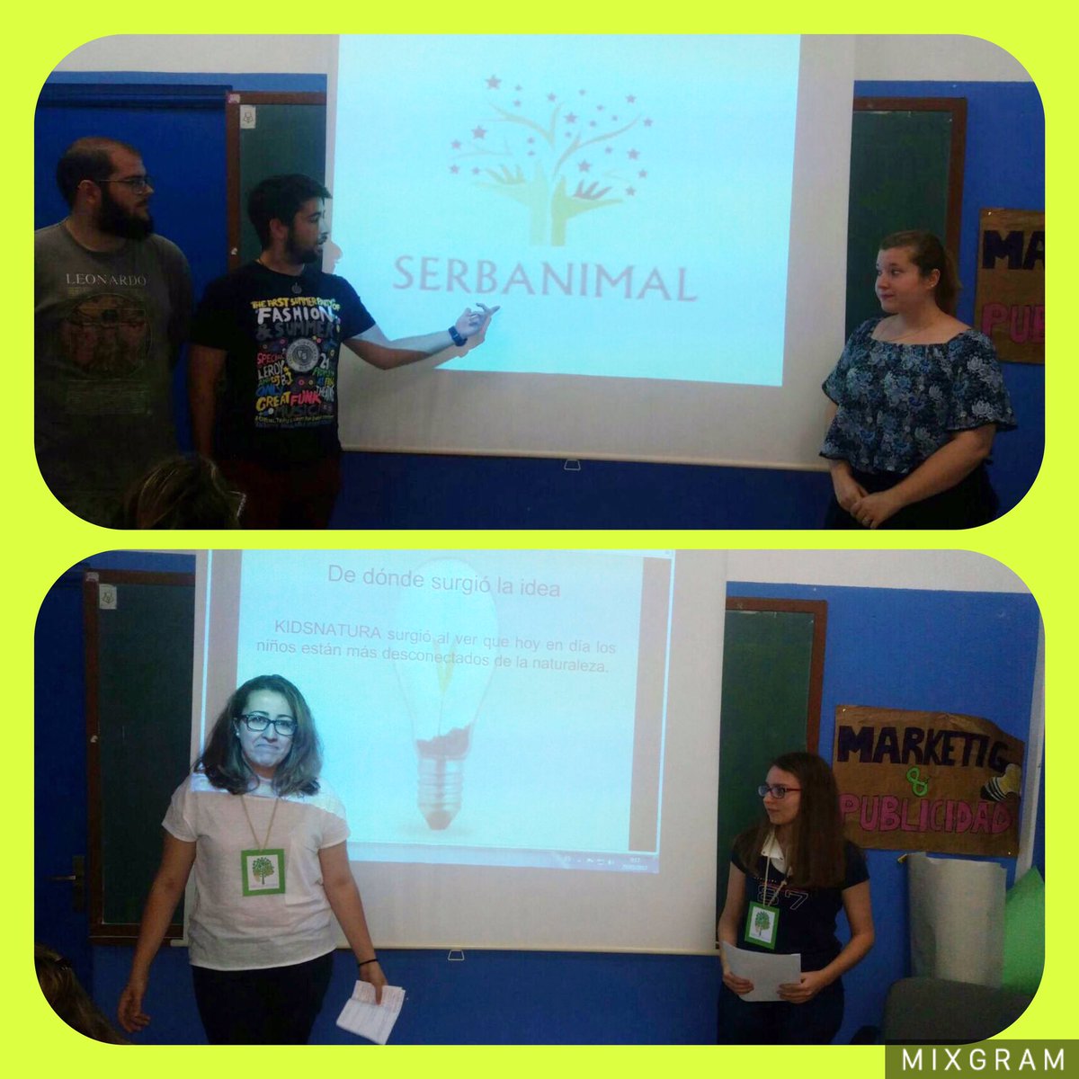 BosqueElena's tweet photo. L@s alumn@s del ciclo Educación Infantil #TSEI de @ccffvedrunasev exponen Proyectos de Atención a la Infancia para niños con NEE . Grupos3 https://t.co/rCV8cA7sVC